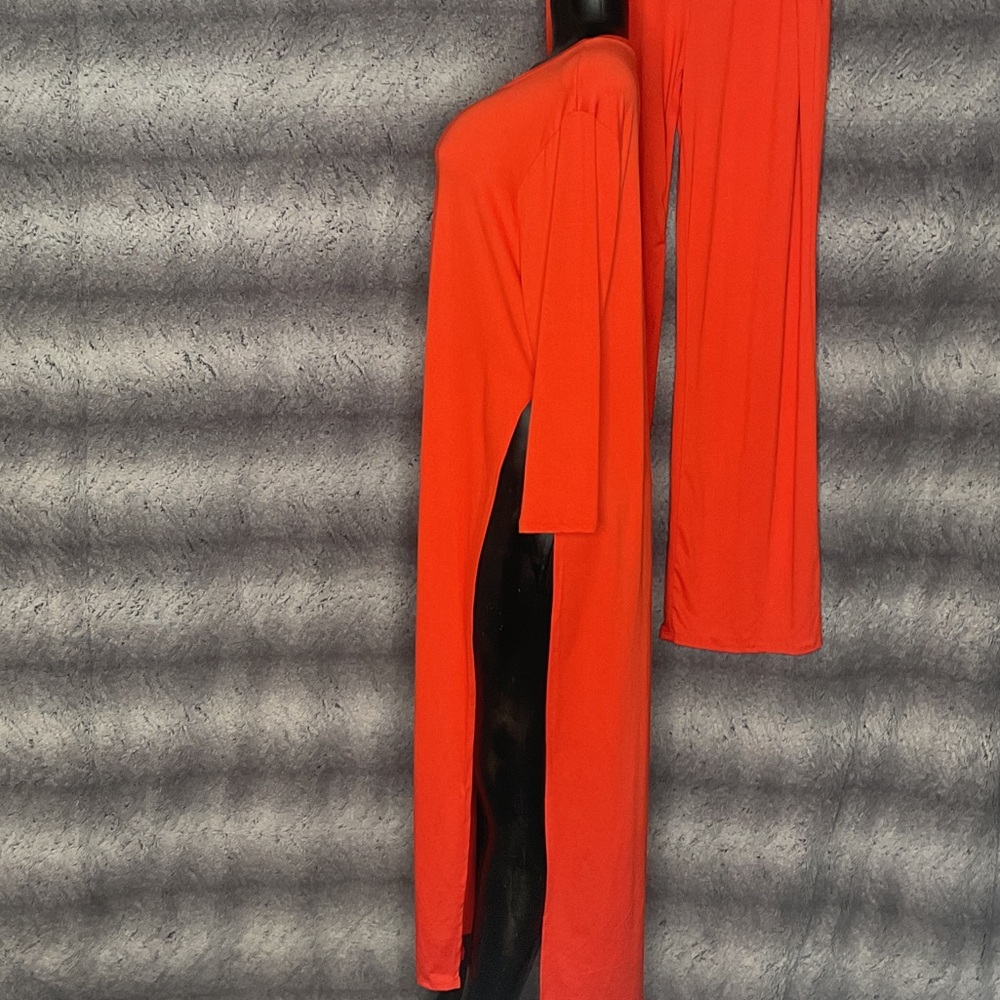 Elegant 2pcs orange pant set - Picture 3 of 6